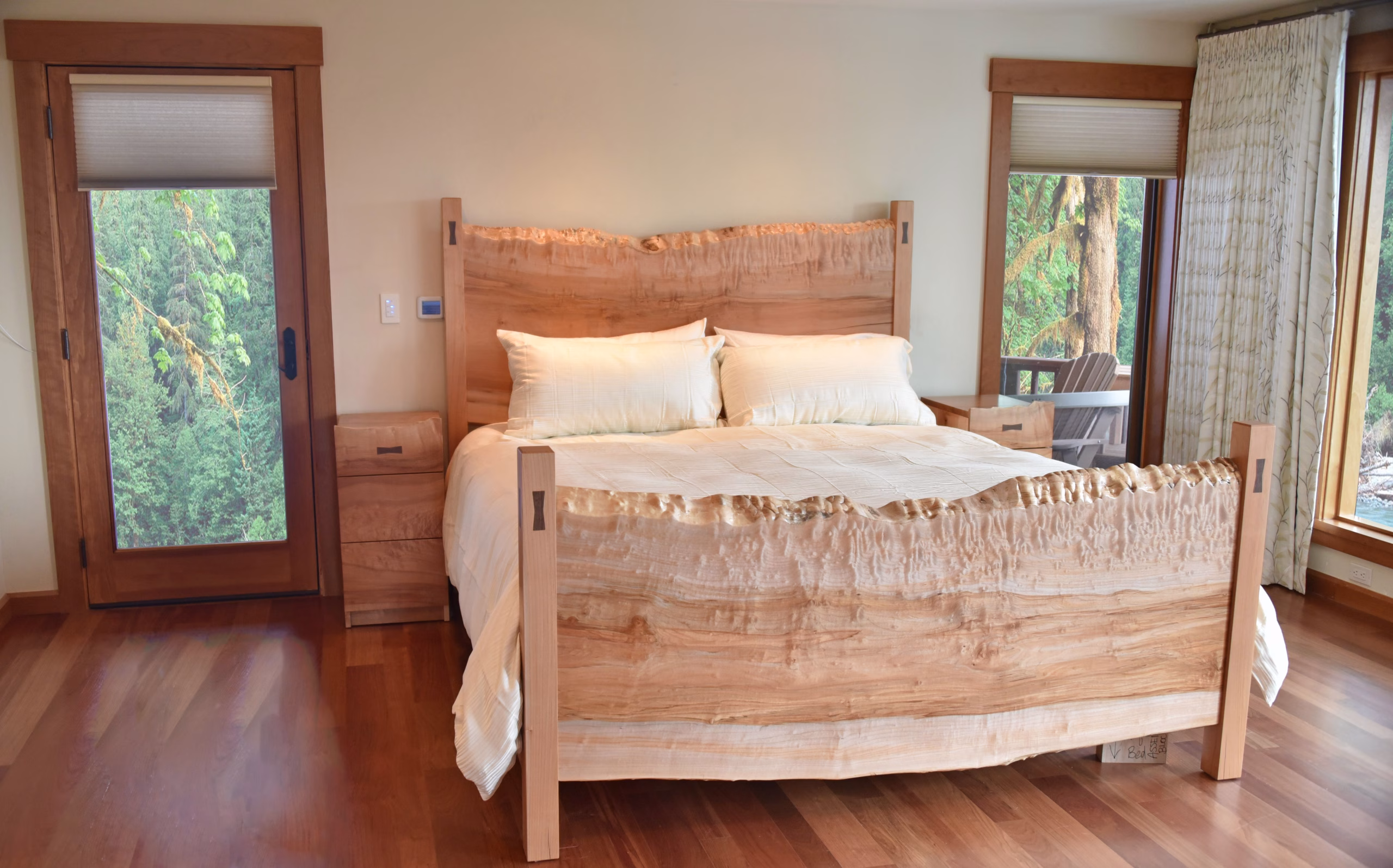 live edge bedroom headboards by WoodLab of New York