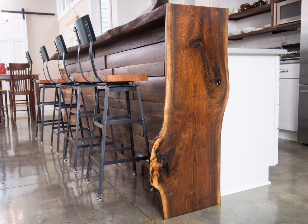 Custom Live edge Kitchen Countertops by WoodLab of New York